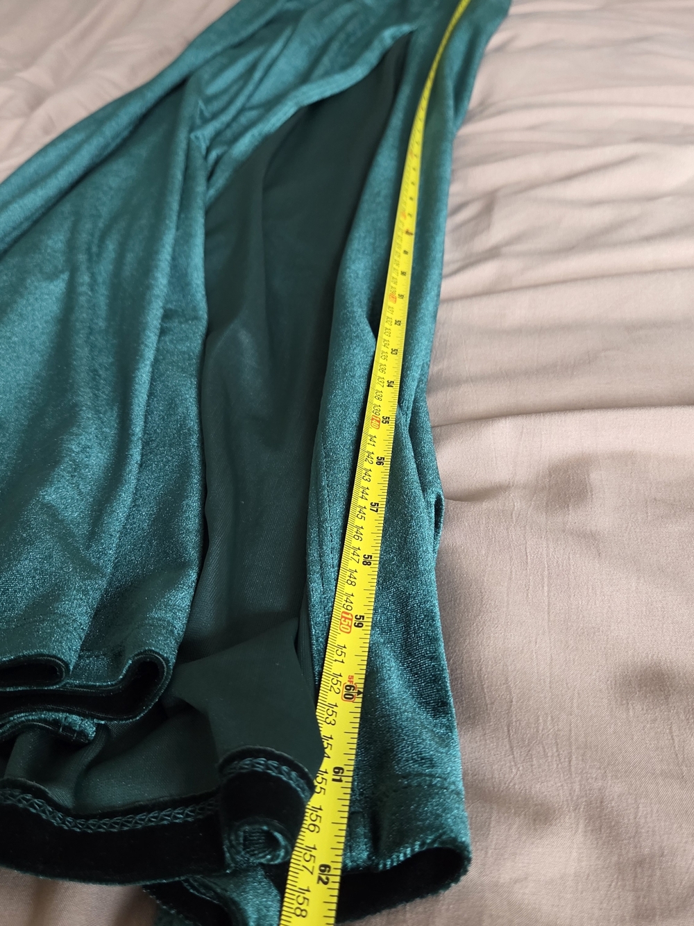 NWT Windsor Hunter Green Velvet Gown - Deep V-Back With Boning - Picture 11 of 13
